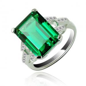 Inele - Inel Borealy Smarald Cocktail Charm - Marimea 6