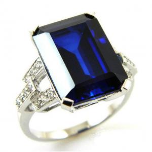 Inel Cocktail Charm Safir 7 carate Argint Borealy Marime 7 [0]