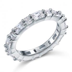 Inel Borealy Argint 925 Simulated Diamonds Emerald Eternity Marimea 6 [5]