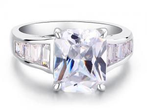 Inel Borealy Emerald Cut Cubic Zirconia 2,5 carate Marimea 8 [1]