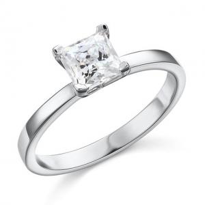 Inel Borealy Argint 925 Simulated Diamond Logodna Princess Marimea 6 [0]