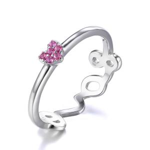 Inel Love you in my heart Pink – marimea 6 [0]