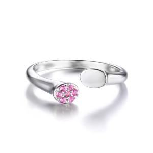 Inel Pink Safir Wrap Stackable ajustabil [1]