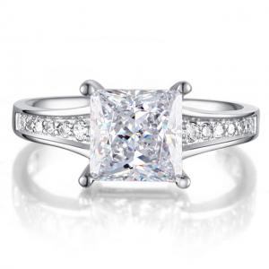 Inel Simulated Diamond Zirconiu Princess Marimea 8 [0]