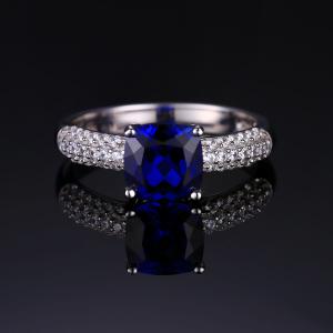 Inel Borealy Safir 2 Carate Argint Princess Marimea 6 [3]