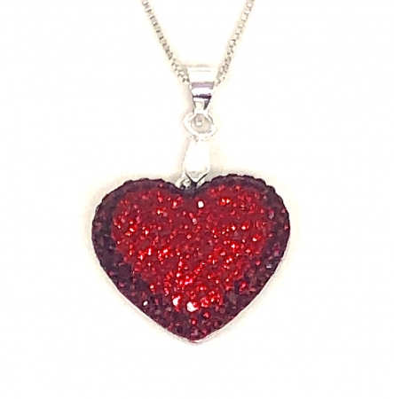 Inima Swarovski Phantasya Red & Lantisor Argint 925 [0]