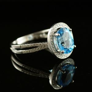 Inel Halo Lux Topaz Natural Borealy [3]