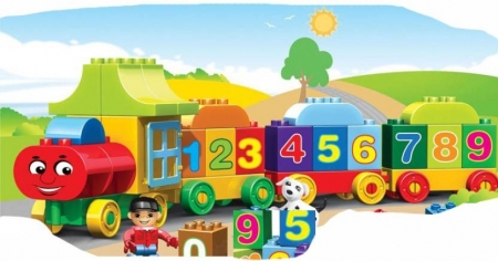 Joc creativ de construit Number Train - Learn to Count [2]