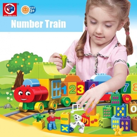 Joc creativ de construit Number Train - Learn to Count [3]
