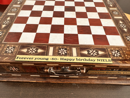 Joc de SAH din lemn cu piese din metal AURII/ARGINTII, calitate premium [8]