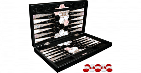 Joc Table Backgammon - Marble Star, calitate premium 40cm x 25cm [2]
