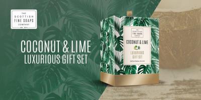Luxurious Gift Esarfa Casmir, Mănuşi Piele naturală & Cosmetice Coconut & Lime Scottish Fine Soaps - personalizabil [5]