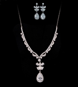 Marquise Cluster Set Colier si Cercei [1]