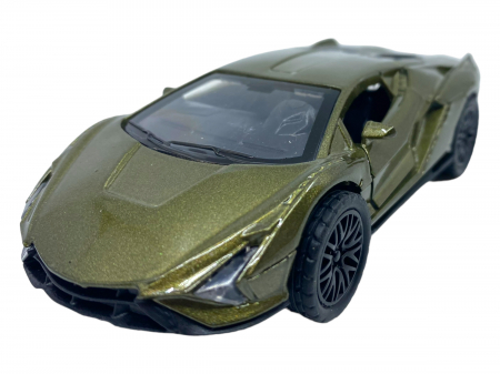 Masinuta copii metalica - Lamborghini Dark Green - cu usi ce se deschid [5]