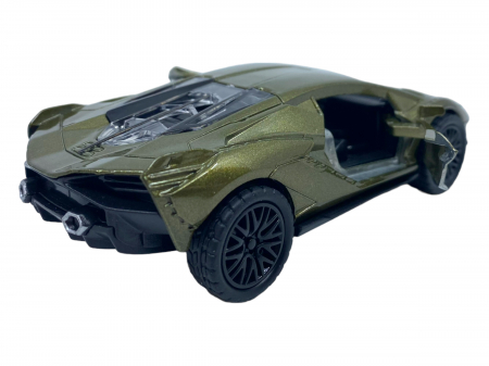 Masinuta copii metalica - Lamborghini Dark Green - cu usi ce se deschid [3]