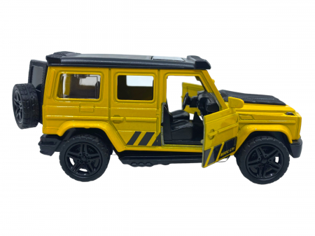 Masinuta copii metalica - SUV galben - cu usi ce se deschid [3]