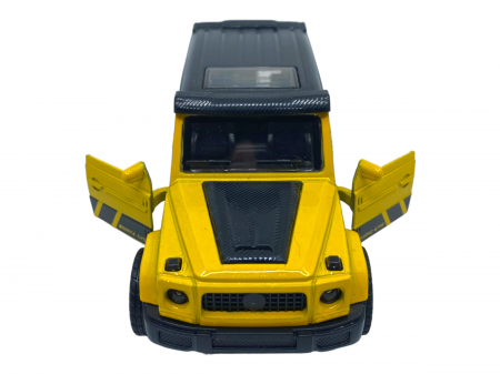 Masinuta copii metalica - SUV galben - cu usi ce se deschid [4]