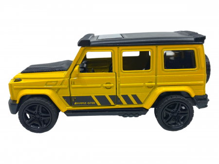 Masinuta copii metalica - SUV galben - cu usi ce se deschid [7]