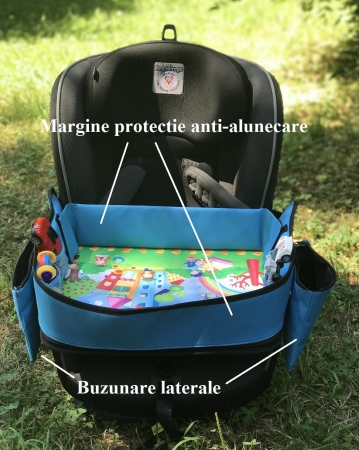 Masuta Calatorie / Tavita ROZ de copii pentru masina si carut KIDSMARTER. Perfecta pentru joaca, mancare, desen, cand sunteti pe drum [7]