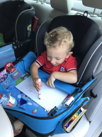 Masuta Calatorie / Tavita ROZ de copii pentru masina si carut KIDSMARTER. Perfecta pentru joaca, mancare, desen, cand sunteti pe drum [4]