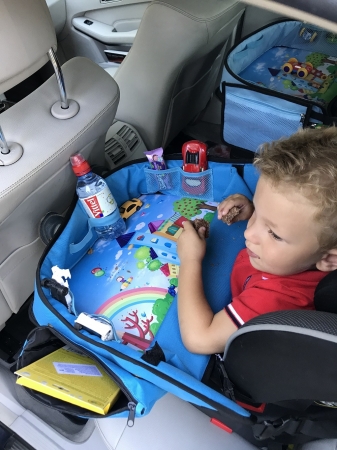 Masuta Calatorie / Tavita ROZ de copii pentru masina si carut KIDSMARTER. Perfecta pentru joaca, mancare, desen, cand sunteti pe drum [5]