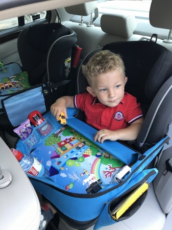 Masuta Calatorie / Tavita ROZ de copii pentru masina si carut KIDSMARTER. Perfecta pentru joaca, mancare, desen, cand sunteti pe drum [2]