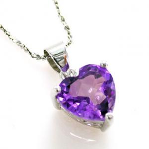 Medalion Ametist Inima pietre pretioase naturale 1 Carat [1]