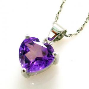 Medalion Ametist Inima pietre pretioase naturale 1 Carat [2]