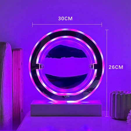 Lampă 3D Blue Moving Sand Art cu difuzor Bluetooth clepsidra, nisipuri miscatoare [2]