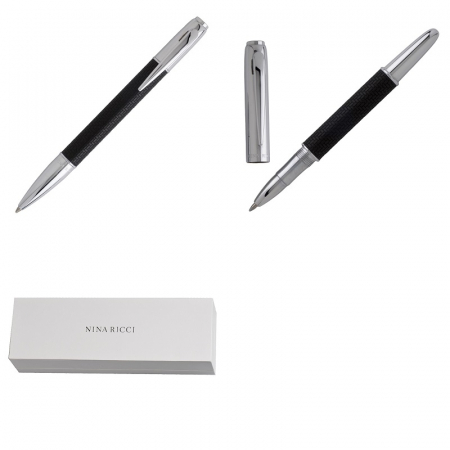 Set Elegance Black pix și roller Nina Ricci si Cercei Borealy Large One Diamond Round [1]
