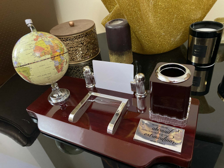 Set Birou Brown Business Desk 1, Gravat cu Mesaj Inspirational. TOP 10 Cadouri Barbati [4]