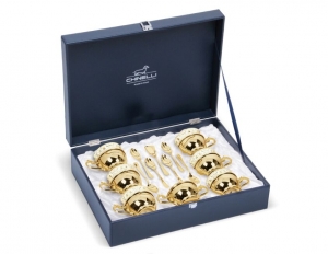 Set Oriental Tea 6 persoane placat cu aur galben by Chinelli, made in Italy [0]