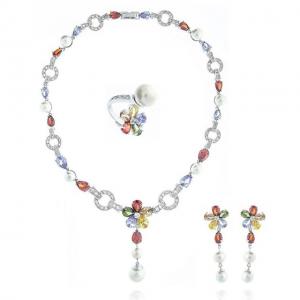 Set Borealy Pearl Colier şi Cercei Flower Garden [0]