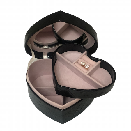 Cadou Cutie Bijuterii Inima si Cercei Gold Heart [2]