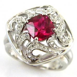 Inel Borealy Argint 925 Pigeon Blood Rubin Marimea 7.5 [0]