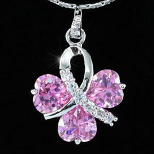 Colier Borealy Simulated Sapphire Pink Love [1]
