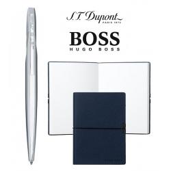 Set Pix Jet 8 PEN BILLE CHROME S. T. Dupont si Note Pad Blue Hugo Boss [0]