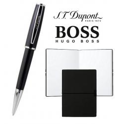 Set Pix S.T. Dupont St Michel Bille Laq Noire si Note Pad Black Hugo Boss [0]