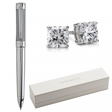 Nina Ricci Granite Grey Pix si Cercei Borealy Large One Diamond Round [0]