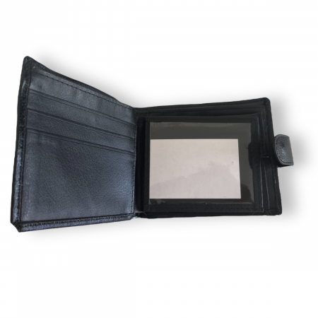 Portofel Barbati, din piele ecologica, negru, 12 x 10 cm [3]