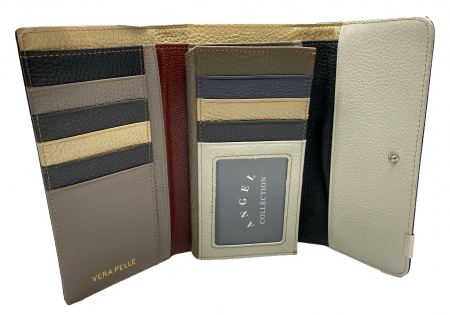 Portofel Dama Dark Black - piele naturala Croco [2]