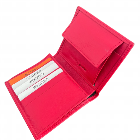 Portofel Dama WestPolo Red - piele naturala [2]