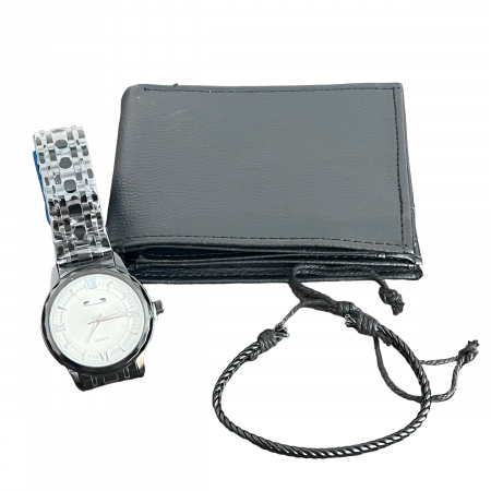 Set Portofel din piele naturala Ceas Matteo Ferari si bratara Piele [2]