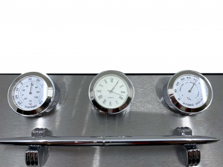 Business Desk Premium Silver - Ceas, Termometru, Higrometru [2]