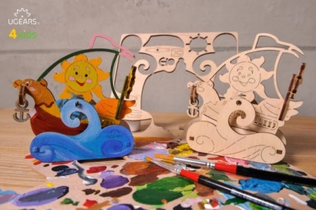 Puzzle din lemn Barca cu panze [1]