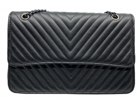 Elegant Glam Set Geanta, Portofel si Bratara Tennis Black Classic [2]