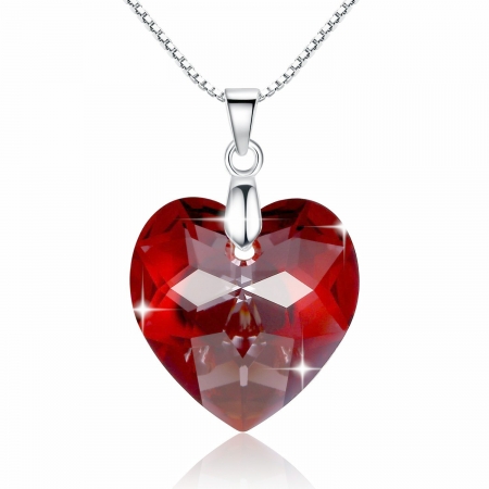 Red Heart Swarovski  & Lantisor Argint 925 [0]