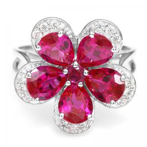 Inel Borealy Rubin Flowers 4 carate Marimea 7 [1]