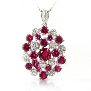 Rubin Splendor Cercei şi Colier - pietre preţioase [3]