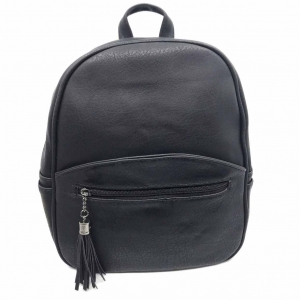 Rucsac dama Borealy, All Black, din piele ecologica [0]